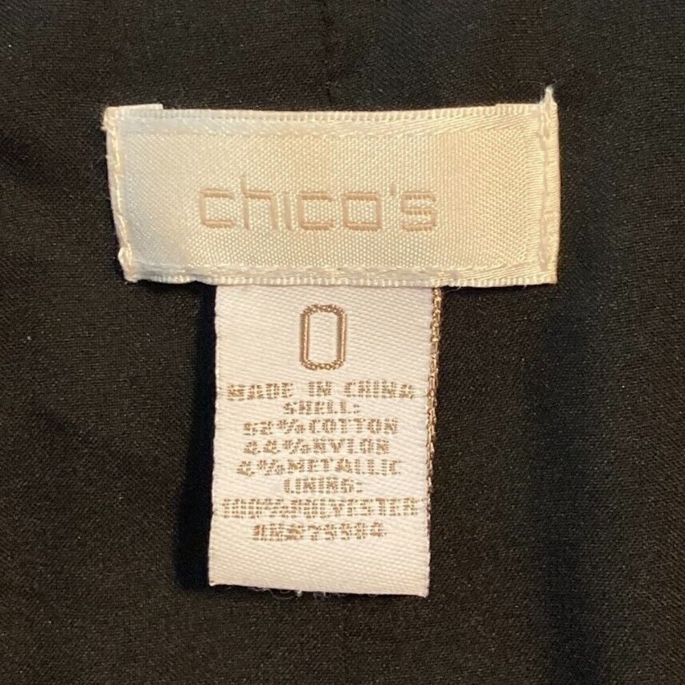 Chico's Lightweight Rain Utility Jacket Roll Tab Sleeves Black Small - Picture 5 of 6